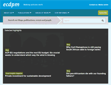 Tablet Screenshot of ecdpm.org